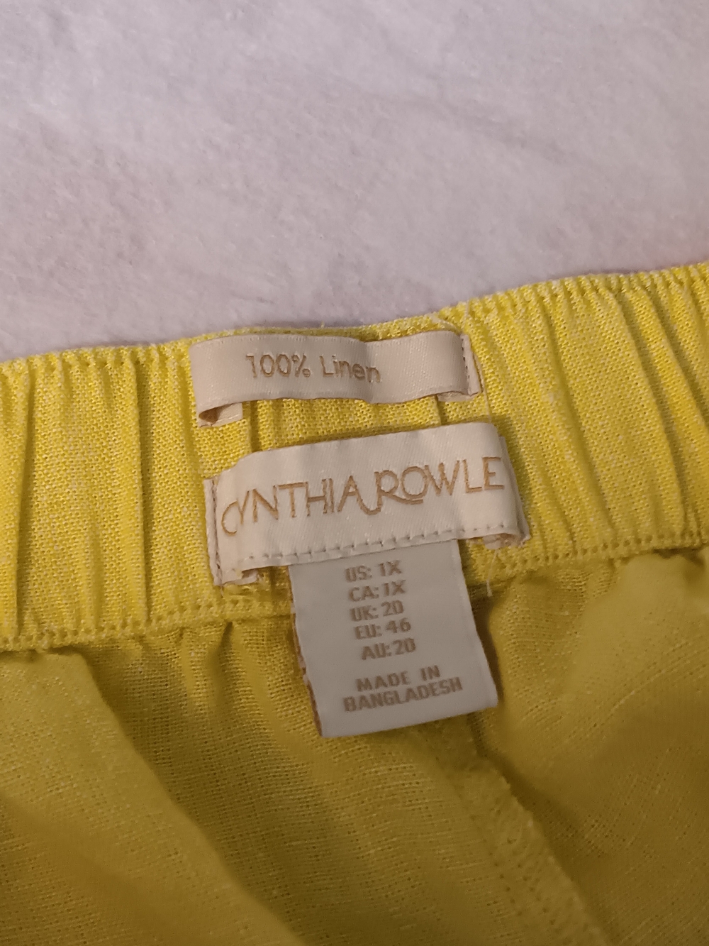 Cynthia Rowley Yellow Linen Piece